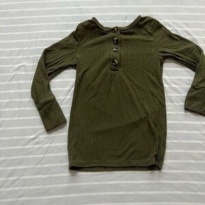 Lou Lou Ribbed Green Long Sleeve